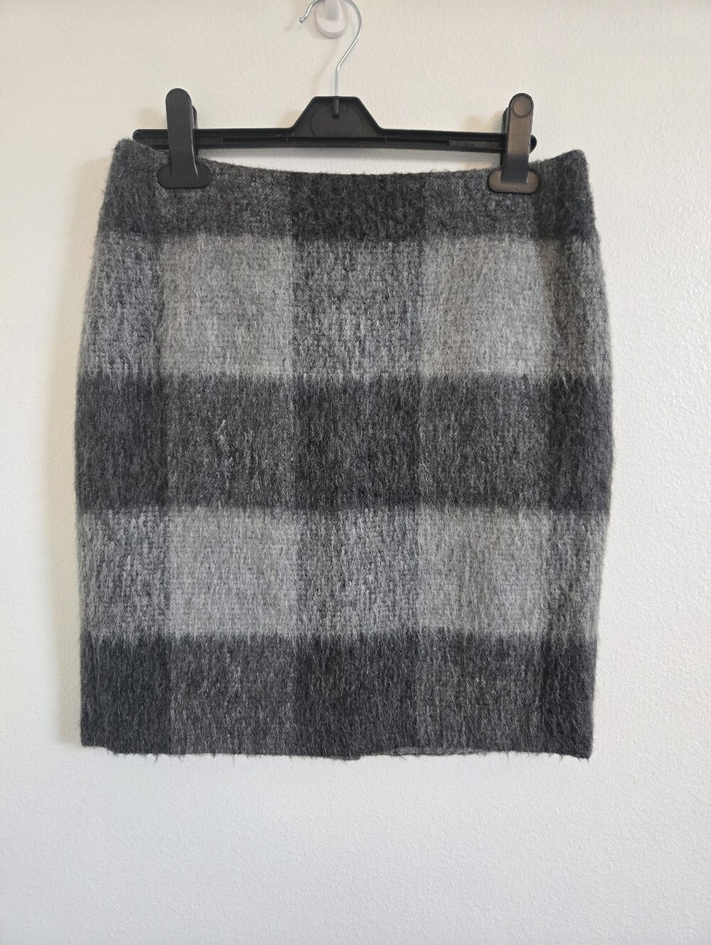 Talbots Gray Plaid Wool Blend Pencil Skirt Sz 6P